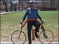 Michael Killian on his Sideways Bike